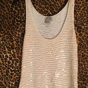 Worth sequin sleeveless top